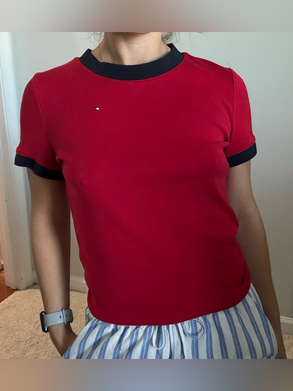 Tommy Hilfiger Red Short Sleeve Tee